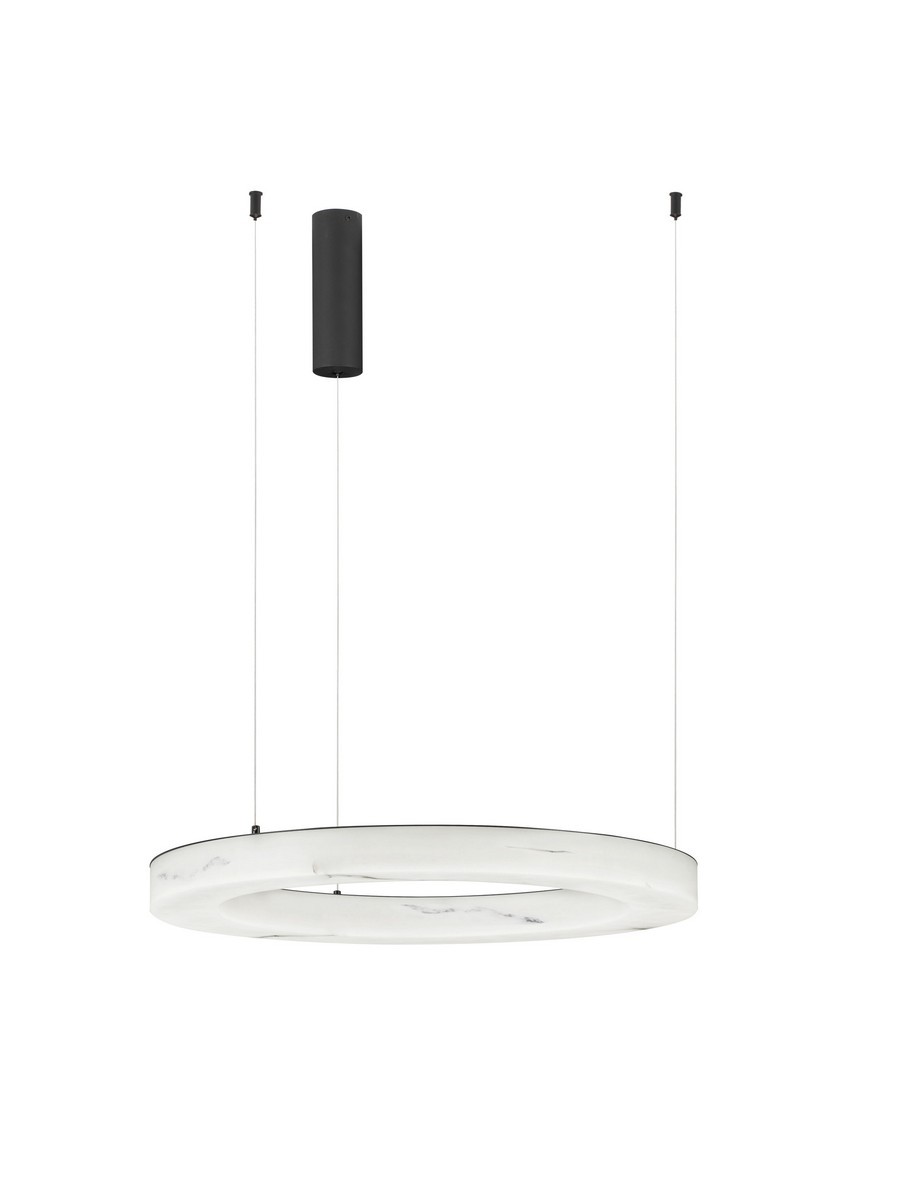 Lampa wisząca nowoczesna Luces Exclusivas LANZAROTE, czarna, LED 36 W 3000 K, Ø 60 cm – LE46085