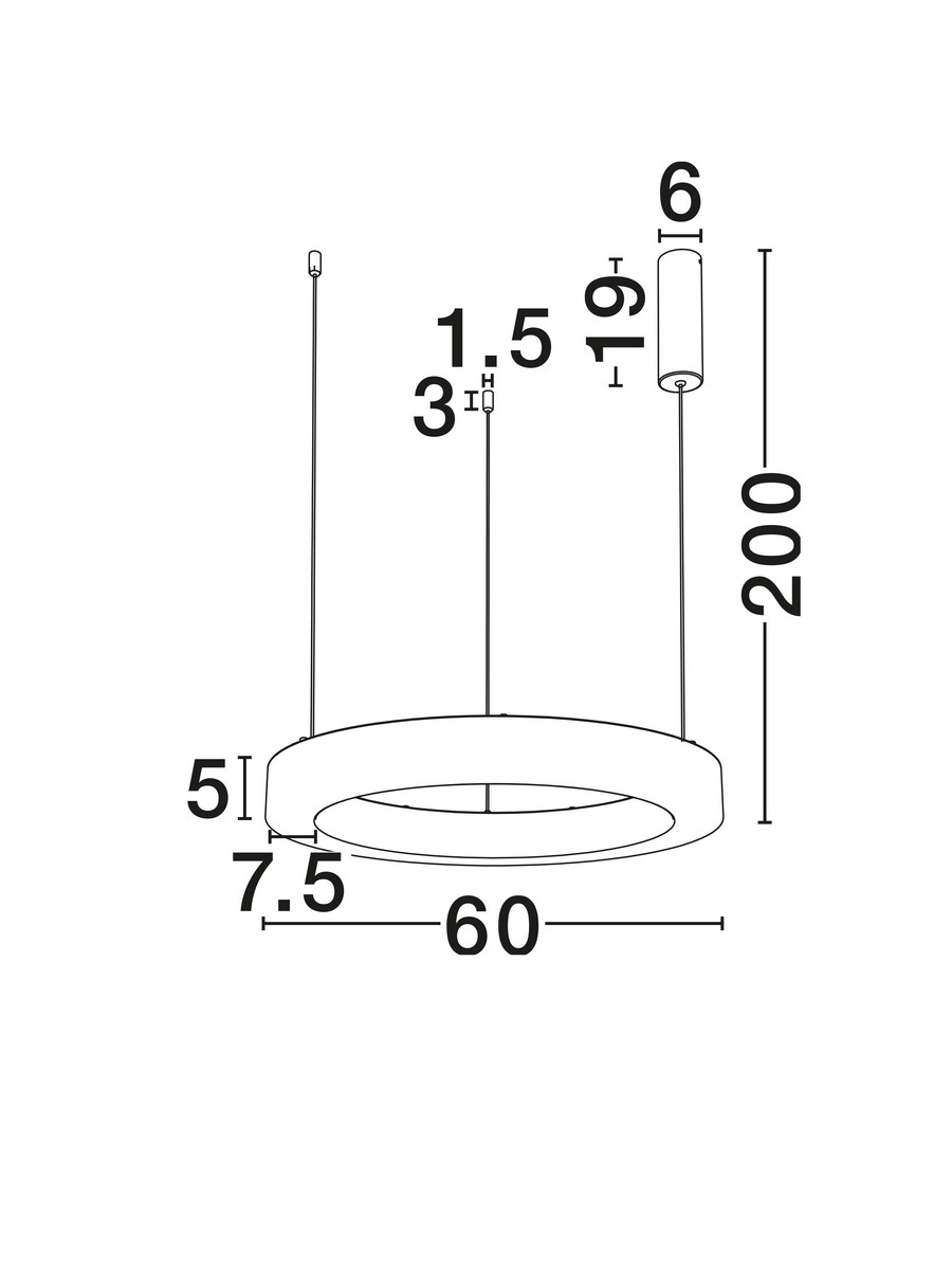 Lampa wisząca nowoczesna Luces Exclusivas LANZAROTE, złota, LED 36 W 3000 K, Ø 60 cm – LE46087 - obrazek 2
