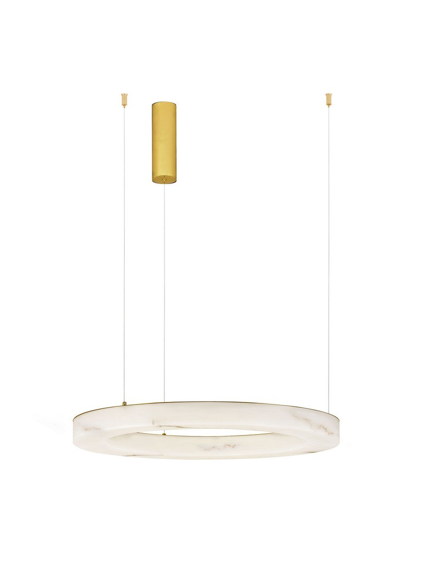 Lampa wisząca nowoczesna Luces Exclusivas LANZAROTE, złota, LED 36 W 3000 K, Ø 60 cm – LE46087