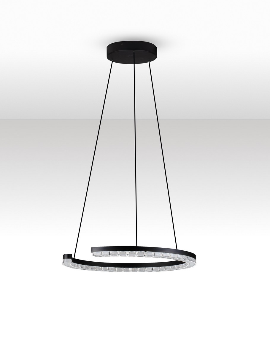 Lampa wisząca nowoczesna Luces Exclusivas MAHON, czarna, LED 21 W 3000 K, Ø 46 cm – LE46091 - obrazek 2