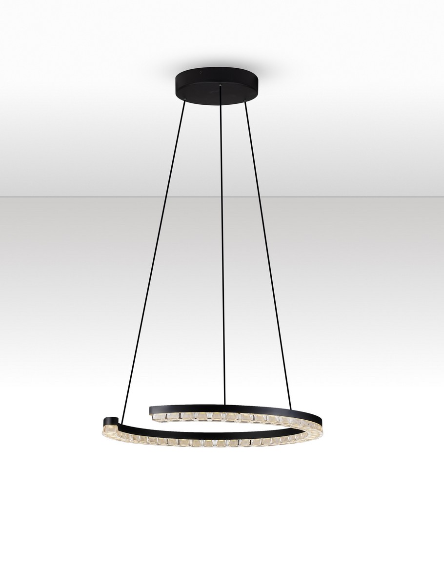 Lampa wisząca nowoczesna Luces Exclusivas MAHON, czarna, LED 21 W 3000 K, Ø 46 cm – LE46091 - obrazek 3