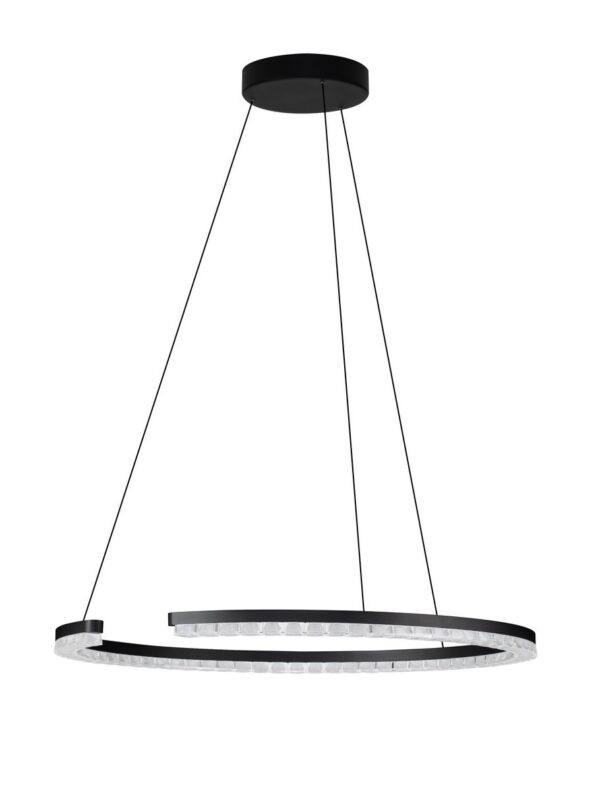 Lampa wisząca nowoczesna Luces Exclusivas MAHON, czarna, LED 30 W 3000 K, Ø 65 cm – LE46092