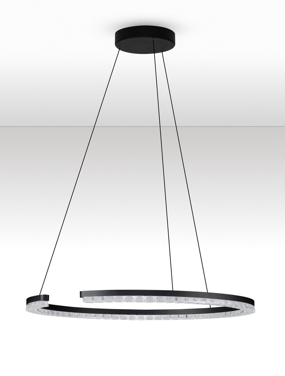 Lampa wisząca nowoczesna Luces Exclusivas MAHON, czarna, LED 30 W 3000 K, Ø 65 cm – LE46092 - obrazek 2