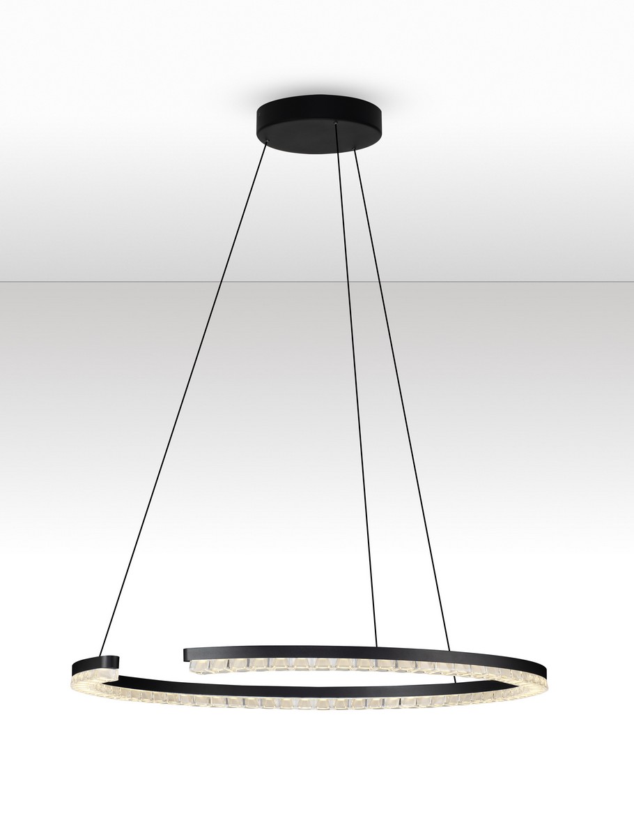 Lampa wisząca nowoczesna Luces Exclusivas MAHON, czarna, LED 30 W 3000 K, Ø 65 cm – LE46092 - obrazek 3