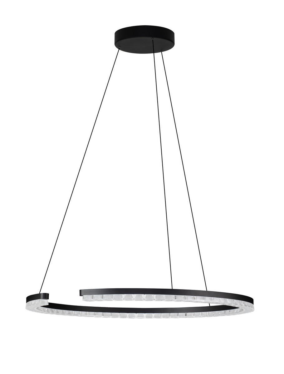 Lampa wisząca nowoczesna Luces Exclusivas MAHON, czarna, LED 30 W 3000 K, Ø 65 cm – LE46092