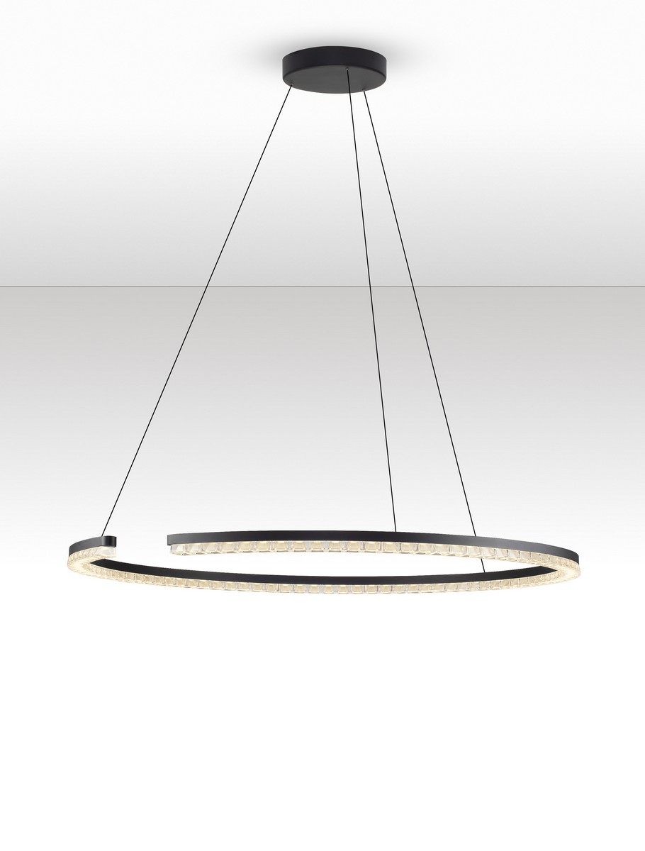 Lampa wisząca nowoczesna Luces Exclusivas MAHON, czarna, LED 43 W 3000 K, Ø 85 cm – LE46093 - obrazek 3