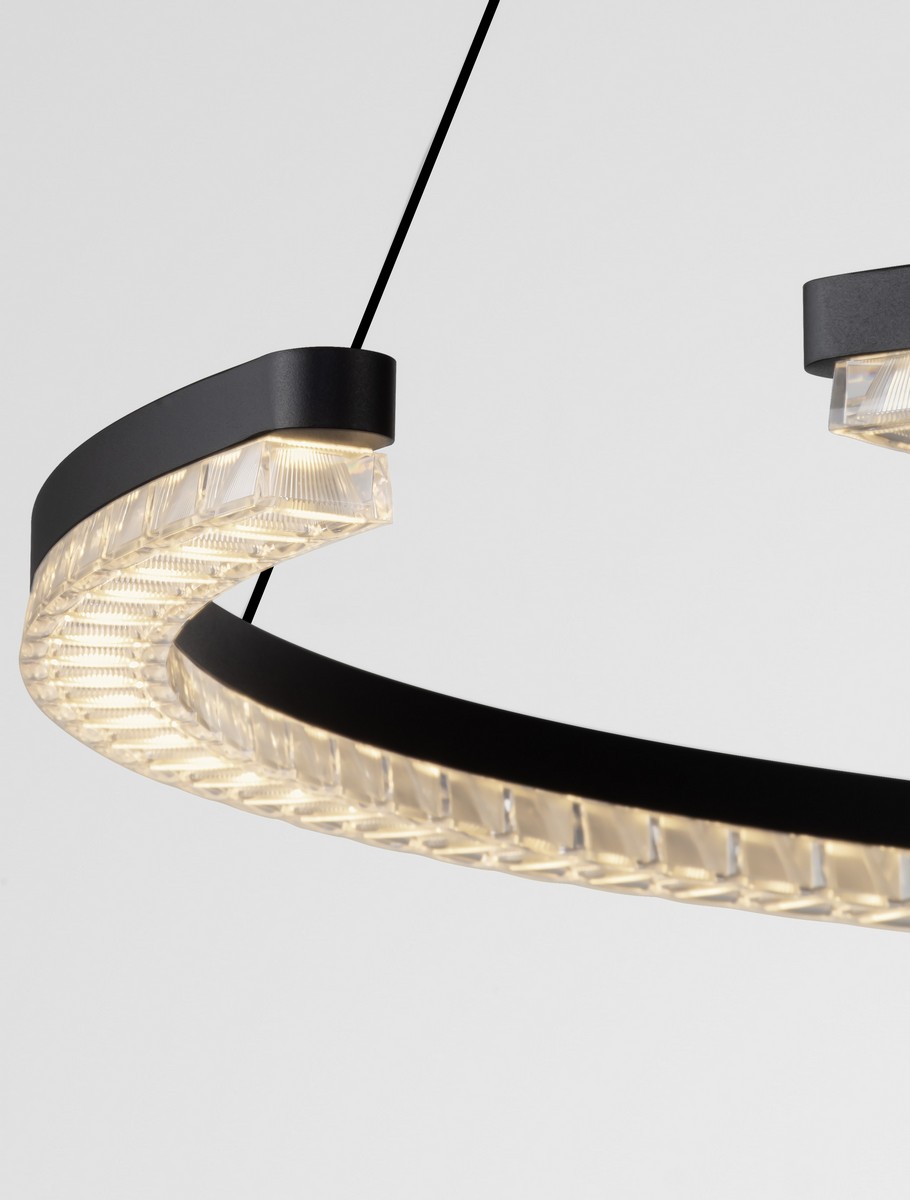 Lampa wisząca nowoczesna Luces Exclusivas MAHON, czarna, LED 43 W 3000 K, Ø 85 cm – LE46093 - obrazek 4