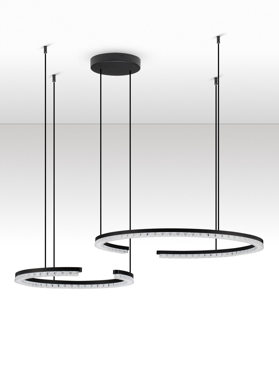Lampa wisząca nowoczesna Luces Exclusivas MAHON, czarna, LED 49 W 3000 K, szer. 65 cm – LE46094 - obrazek 2