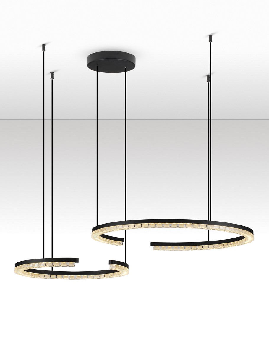 Lampa wisząca nowoczesna Luces Exclusivas MAHON, czarna, LED 49 W 3000 K, szer. 65 cm – LE46094 - obrazek 3