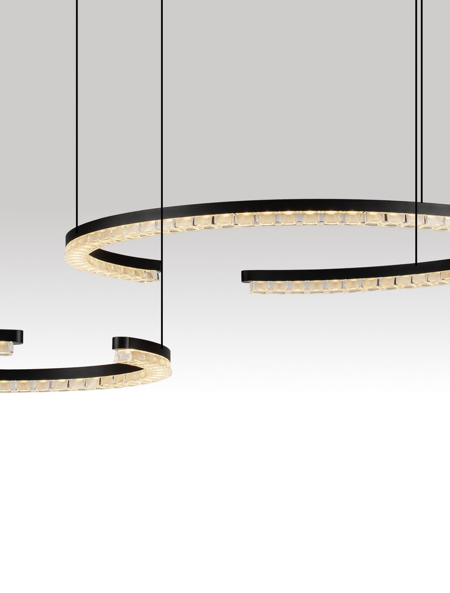 Lampa wisząca nowoczesna Luces Exclusivas MAHON, czarna, LED 49 W 3000 K, szer. 65 cm – LE46094 - obrazek 4