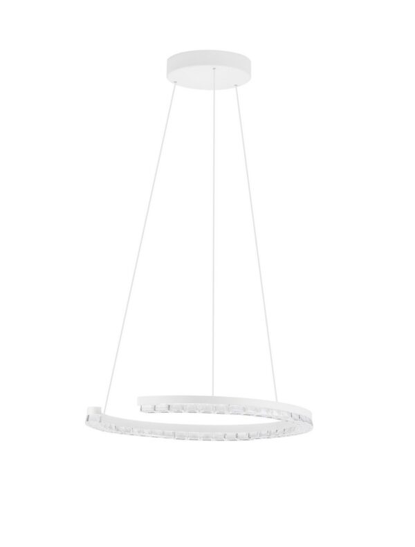 Lampa wisząca nowoczesna Luces Exclusivas MAHON, biała, LED 21 W 3000 K, Ø 46 cm – LE46095