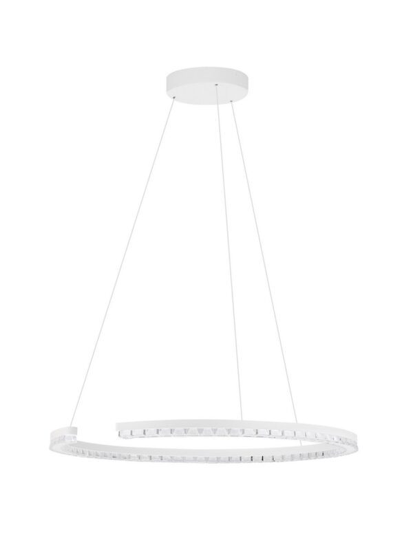 Lampa wisząca nowoczesna Luces Exclusivas MAHON, biała, LED 30 W 3000 K, Ø 65 cm – LE46096