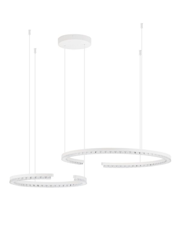 Lampa wisząca nowoczesna Luces Exclusivas MAHON, biała, LED 49 W 3000 K, szer. 65 cm – LE46098