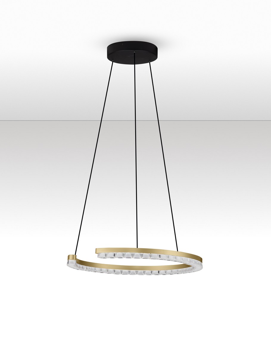 Lampa wisząca nowoczesna Luces Exclusivas MAHON, złota, LED 21 W 3000 K, Ø 46 cm – LE46099 - obrazek 2