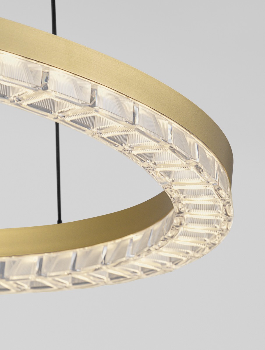 Lampa wisząca nowoczesna Luces Exclusivas MAHON, złota, LED 21 W 3000 K, Ø 46 cm – LE46099 - obrazek 4