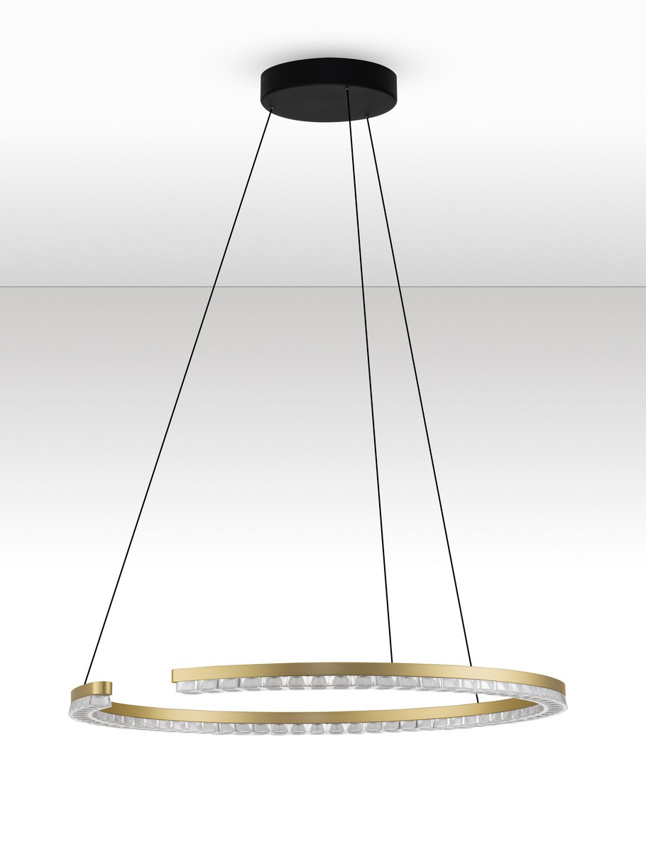 Lampa wisząca nowoczesna Luces Exclusivas MAHON, złota, LED 30 W 3000 K, Ø 65 cm – LE46100 - obrazek 2