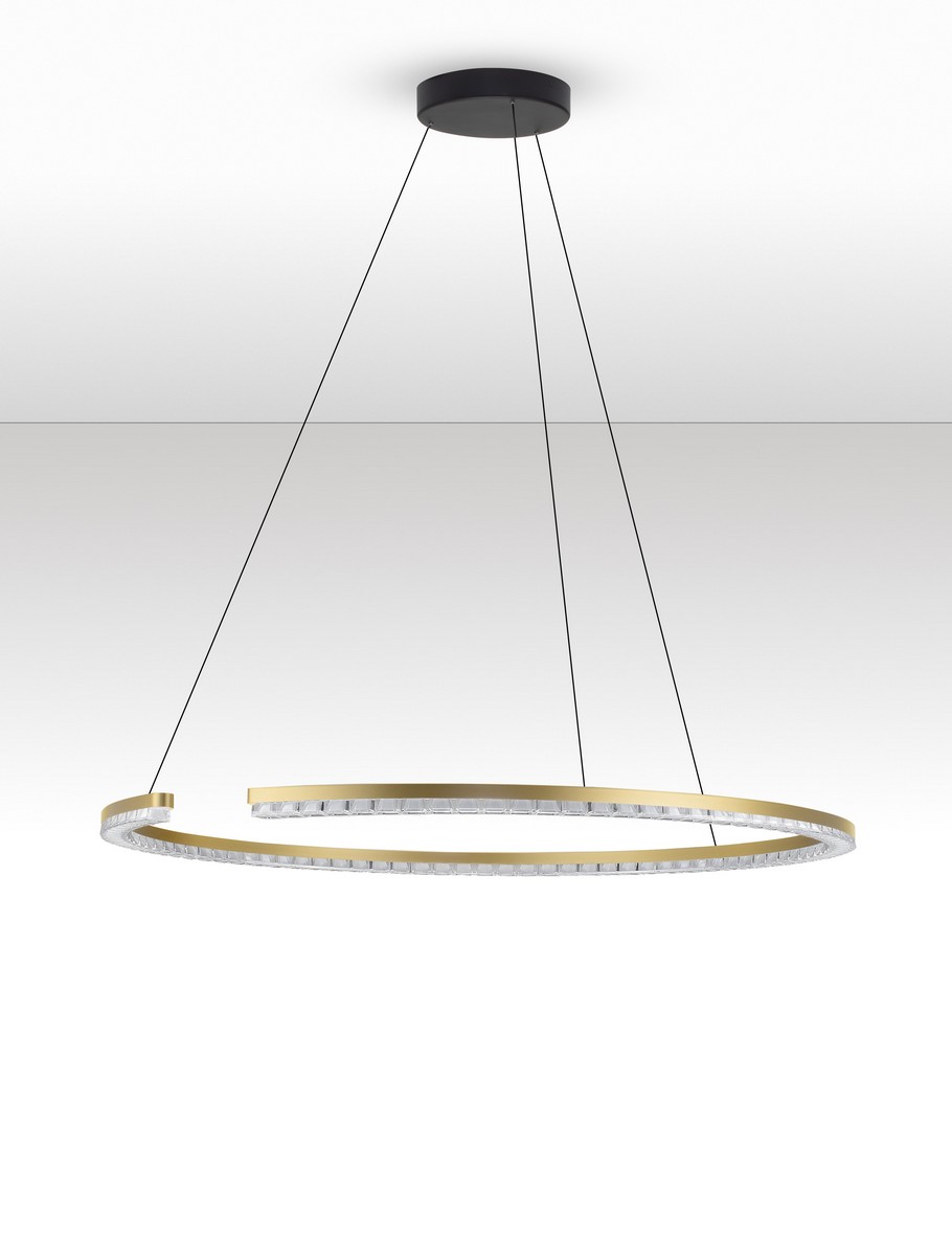 Lampa wisząca nowoczesna Luces Exclusivas MAHON, złota, LED 43 W 3000 K, Ø 85 cm – LE46101 - obrazek 2