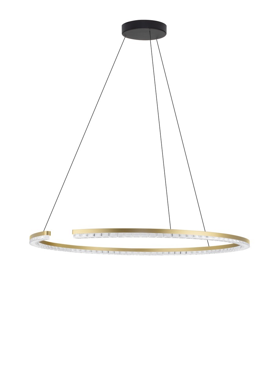 Lampa wisząca nowoczesna Luces Exclusivas MAHON, złota, LED 43 W 3000 K, Ø 85 cm – LE46101