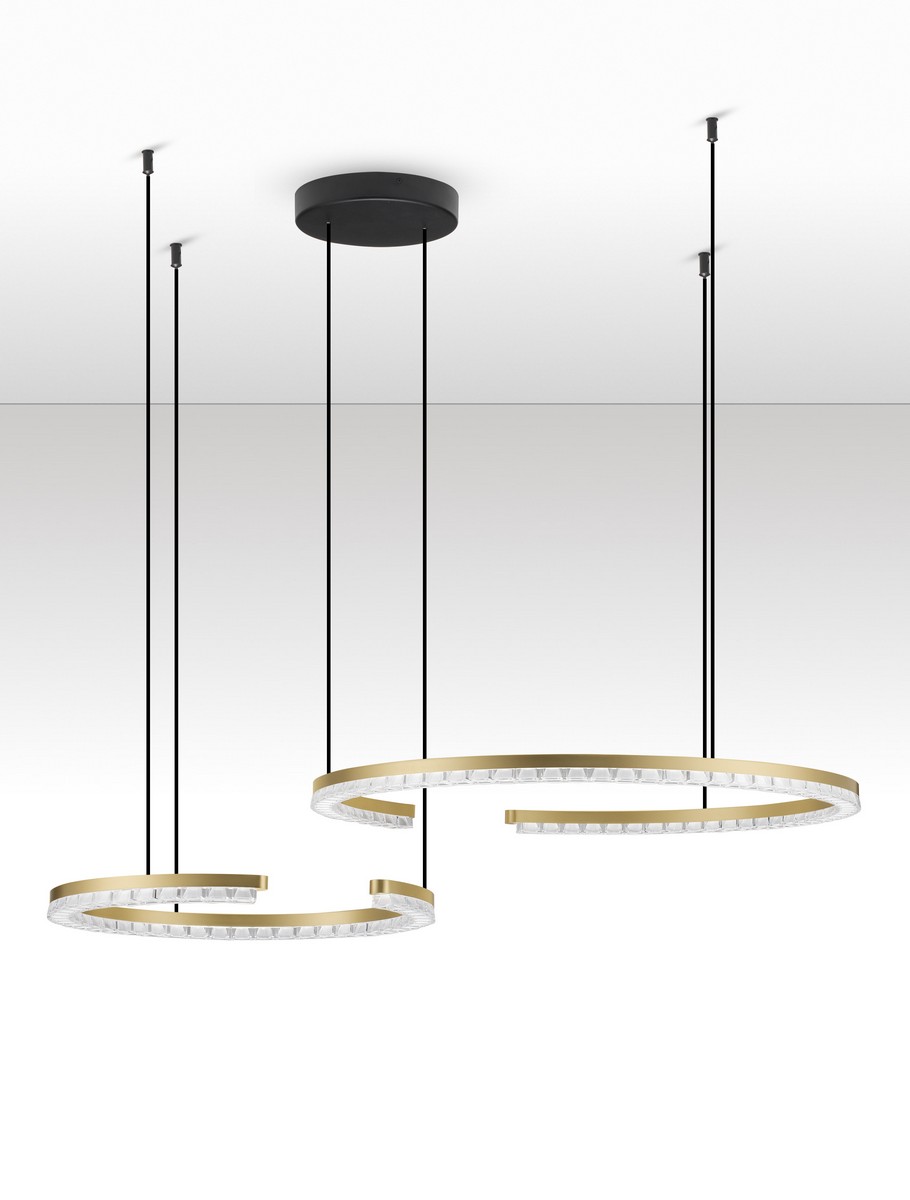 Lampa wisząca nowoczesna Luces Exclusivas MAHON, złota, LED 49 W 3000 K, szer. 65 cm – LE46102 - obrazek 2