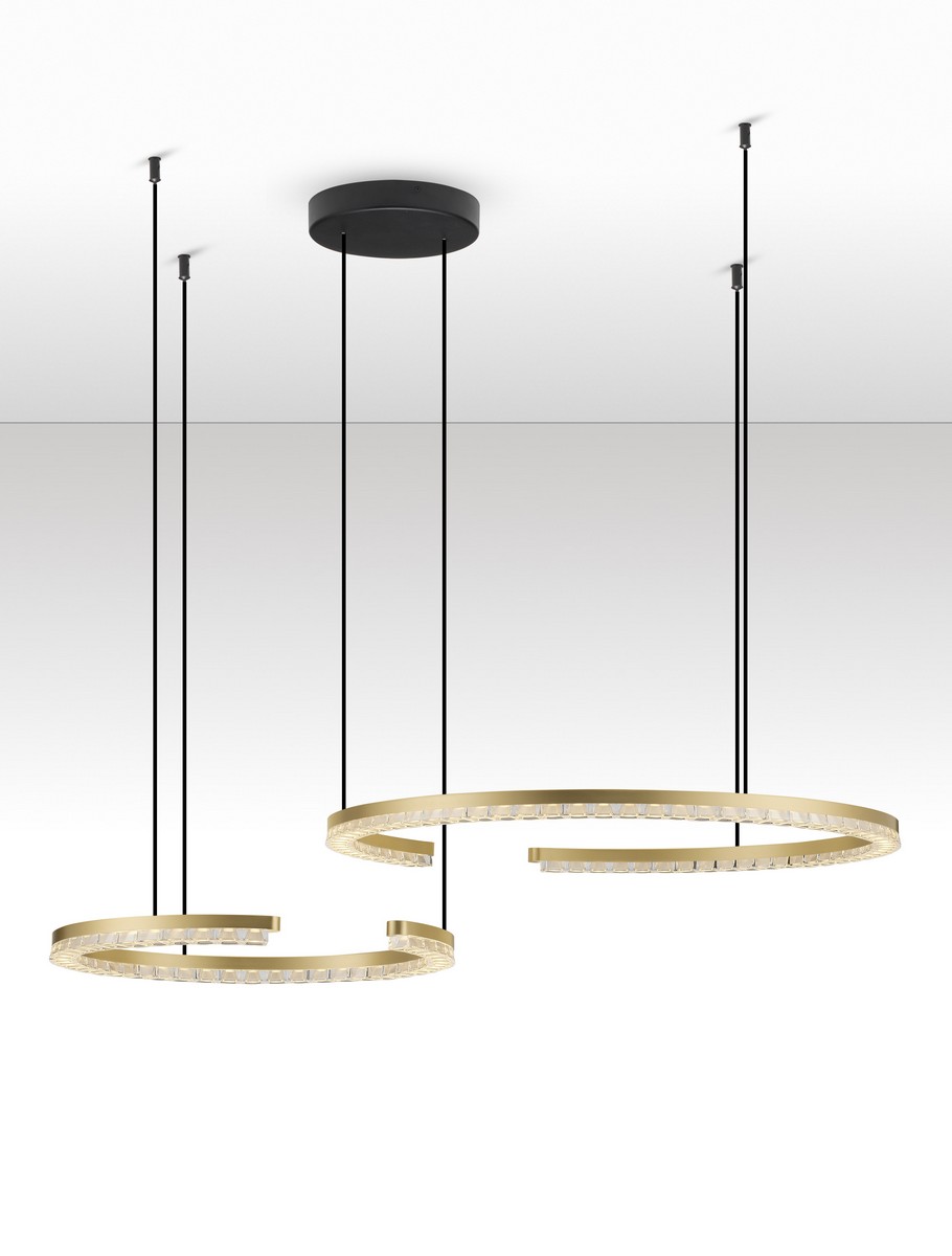Lampa wisząca nowoczesna Luces Exclusivas MAHON, złota, LED 49 W 3000 K, szer. 65 cm – LE46102 - obrazek 3