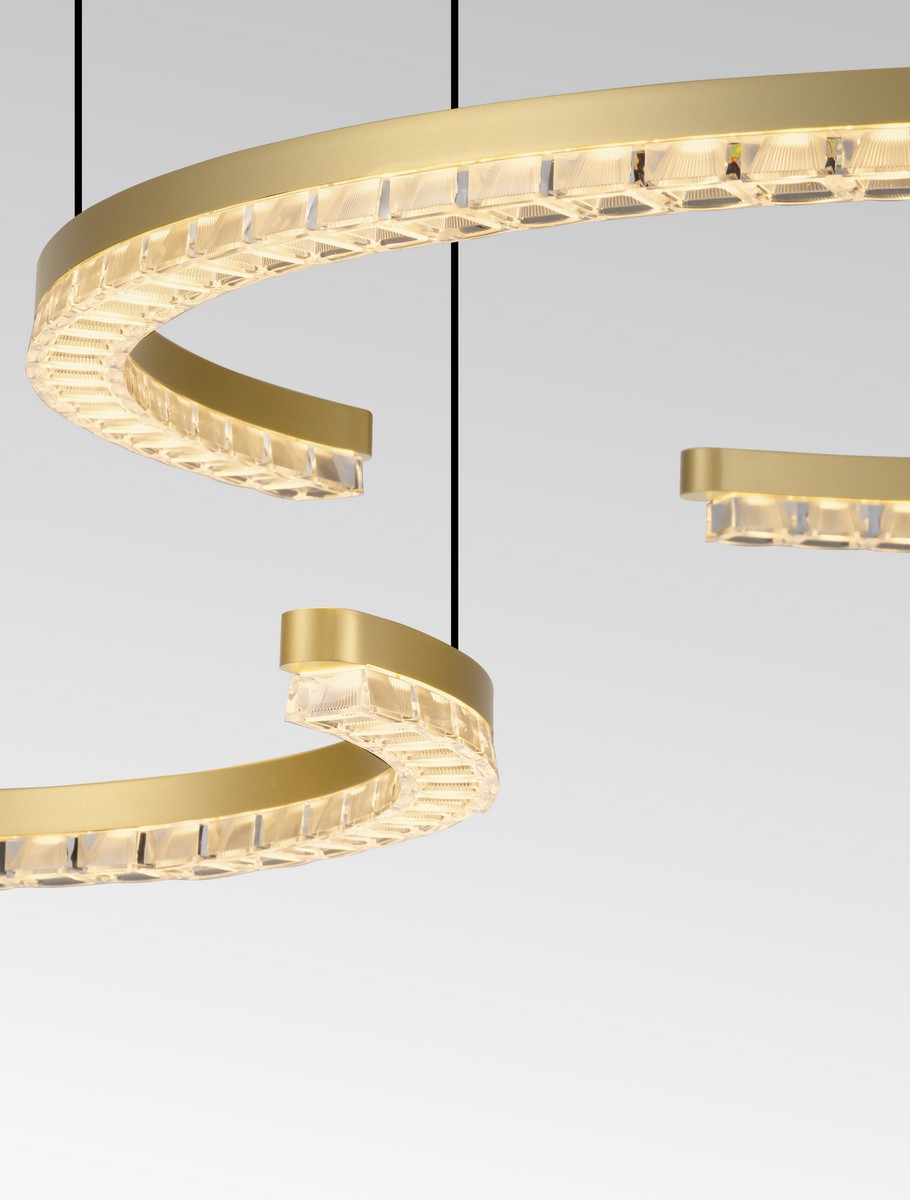 Lampa wisząca nowoczesna Luces Exclusivas MAHON, złota, LED 49 W 3000 K, szer. 65 cm – LE46102 - obrazek 4