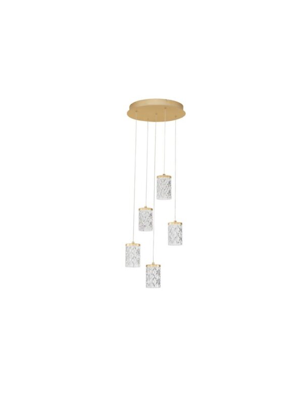 Lampa wisząca nowoczesna Luces Exclusivas MURO, złota, LED 28 W 3000 K, Ø 33 cm – LE46122