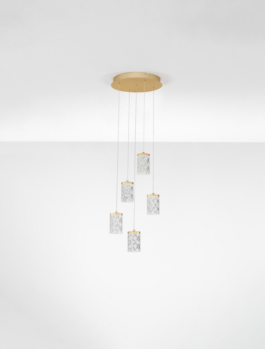 Lampa wisząca nowoczesna Luces Exclusivas MURO, złota, LED 28 W 3000 K, Ø 33 cm – LE46122 - obrazek 3