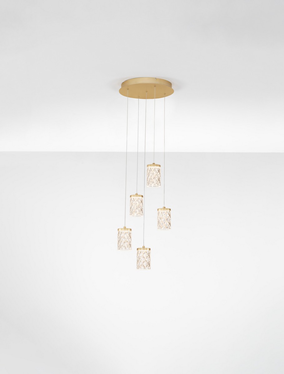 Lampa wisząca nowoczesna Luces Exclusivas MURO, złota, LED 28 W 3000 K, Ø 33 cm – LE46122 - obrazek 4