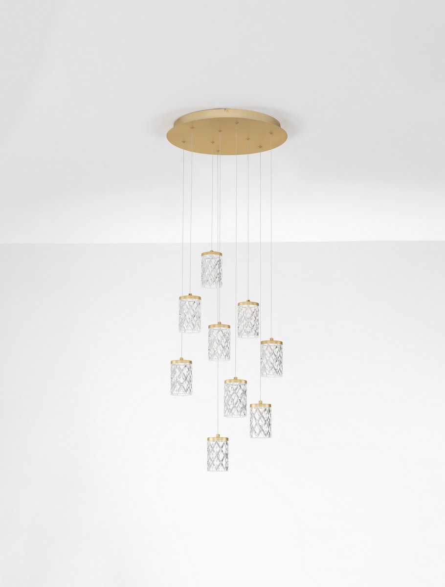 Lampa wisząca nowoczesna Luces Exclusivas MURO, złota, LED 46 W 3000 K, Ø 45 cm – LE46123 - obrazek 2