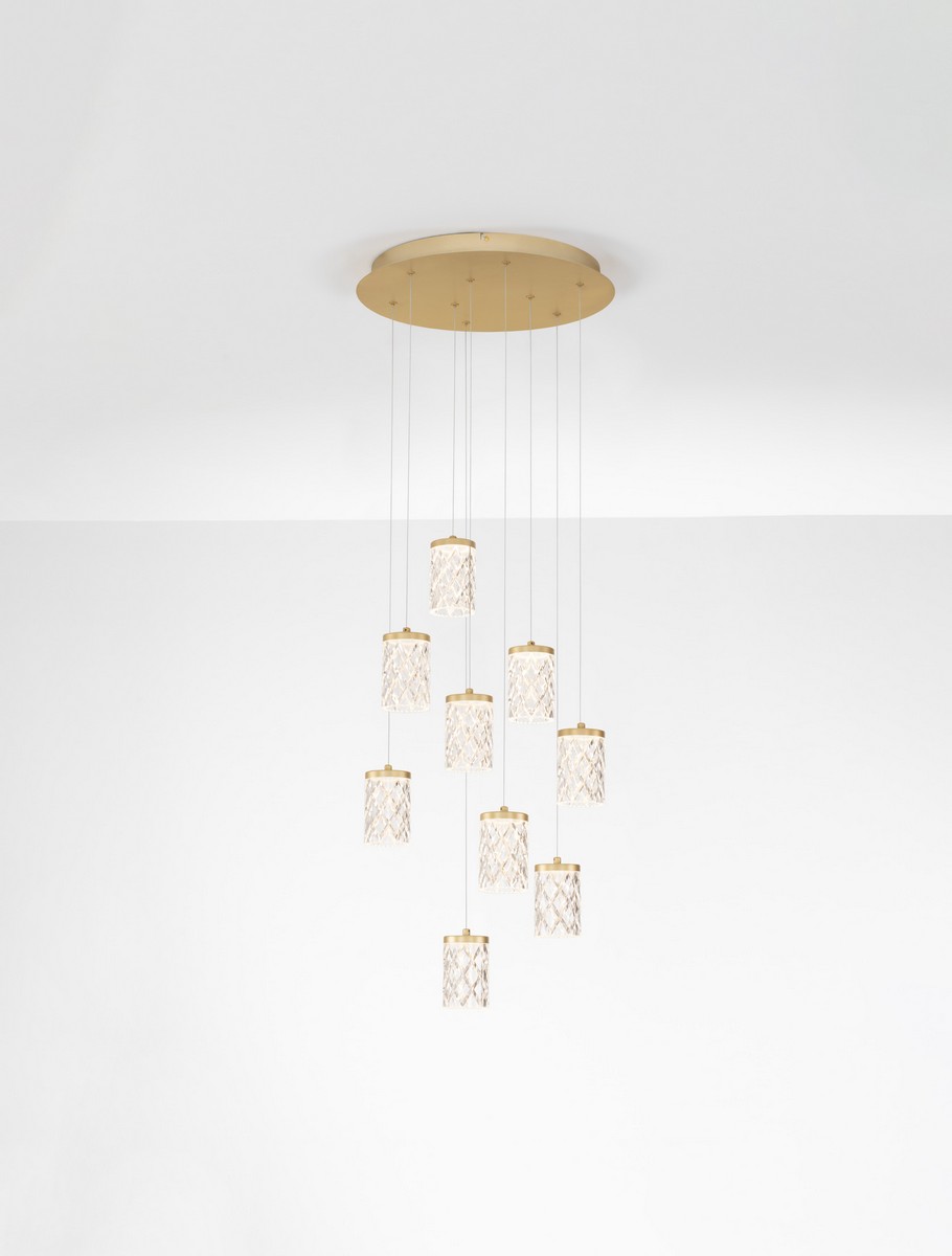 Lampa wisząca nowoczesna Luces Exclusivas MURO, złota, LED 46 W 3000 K, Ø 45 cm – LE46123 - obrazek 3