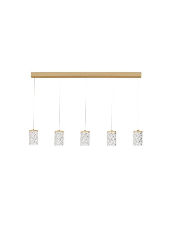 Lampa wisząca nowoczesna Luces Exclusivas MURO, złota, LED 28 W 3000 K, szer. 8 cm – LE46124