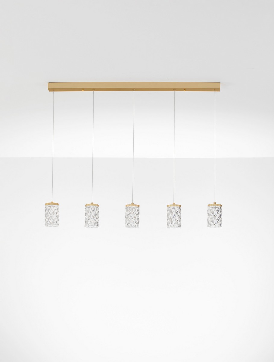 Lampa wisząca nowoczesna Luces Exclusivas MURO, złota, LED 28 W 3000 K, szer. 8 cm – LE46124 - obrazek 2
