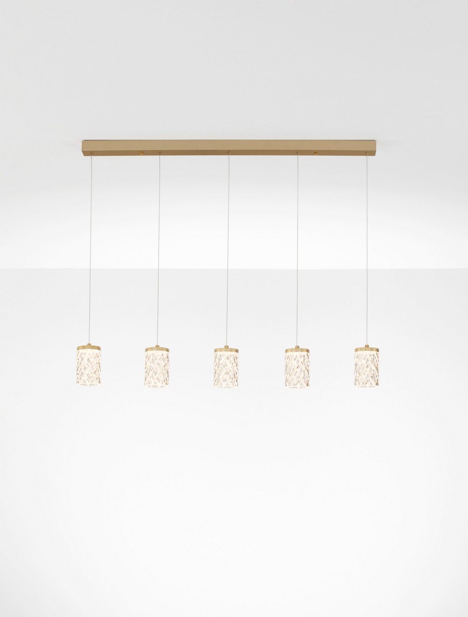 Lampa wisząca nowoczesna Luces Exclusivas MURO, złota, LED 28 W 3000 K, szer. 8 cm – LE46124 - obrazek 3