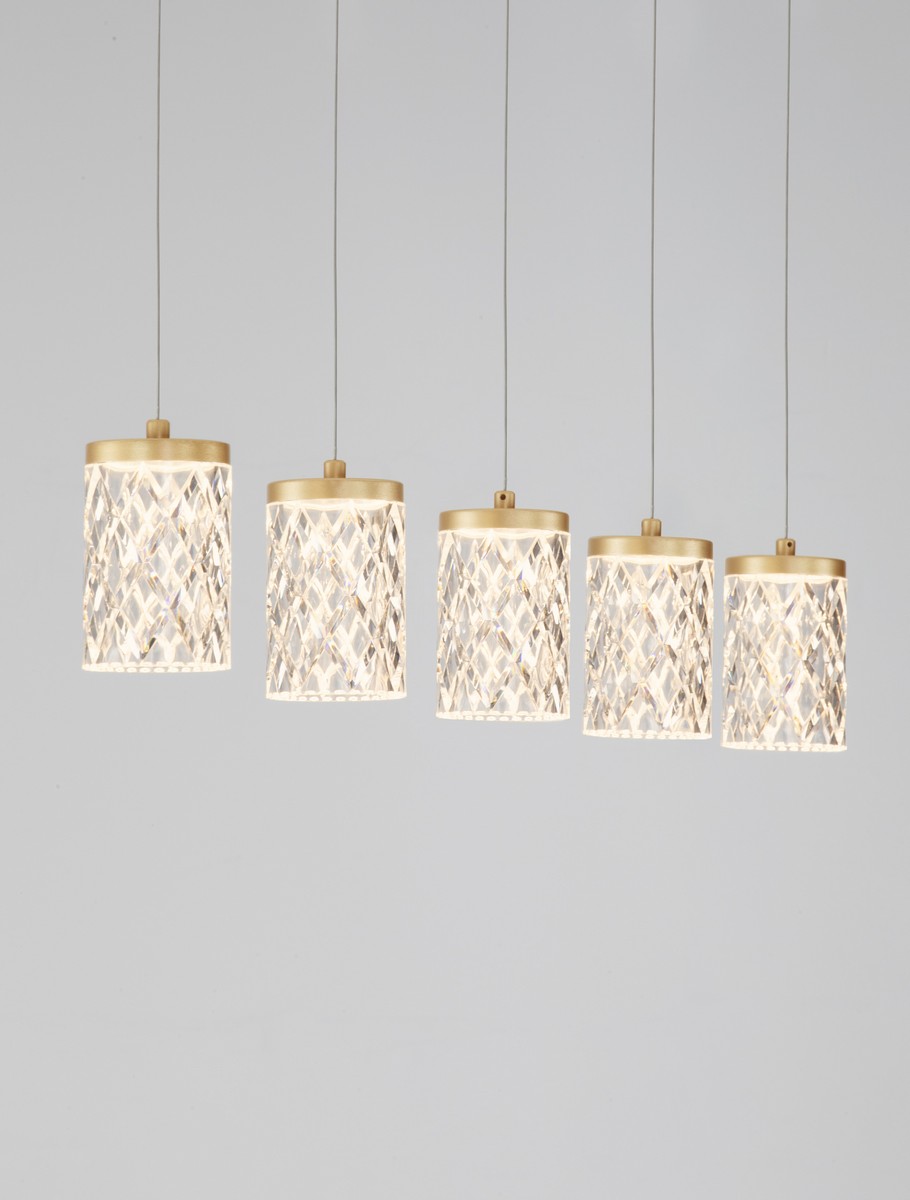 Lampa wisząca nowoczesna Luces Exclusivas MURO, złota, LED 28 W 3000 K, szer. 8 cm – LE46124 - obrazek 4