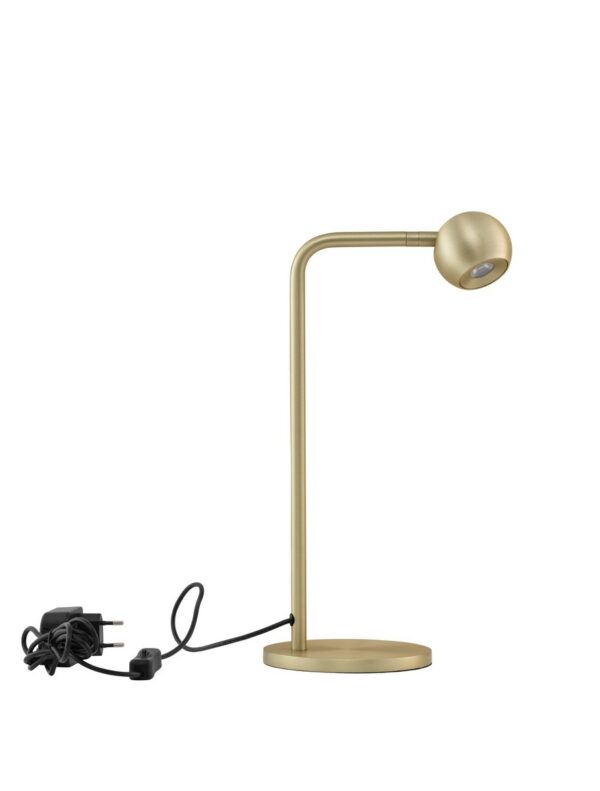 Lampa stołowa klasyczna Luces Exclusivas PUCARANI, złota, LED 6 W 3000 K, wys. 36 cm – LE46133