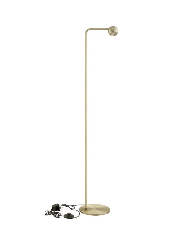 Lampa podłogowa minimalistyczna Luces Exclusivas PUCARANI, złota, LED 6 W 3000 K, wys. 126 cm – LE46134