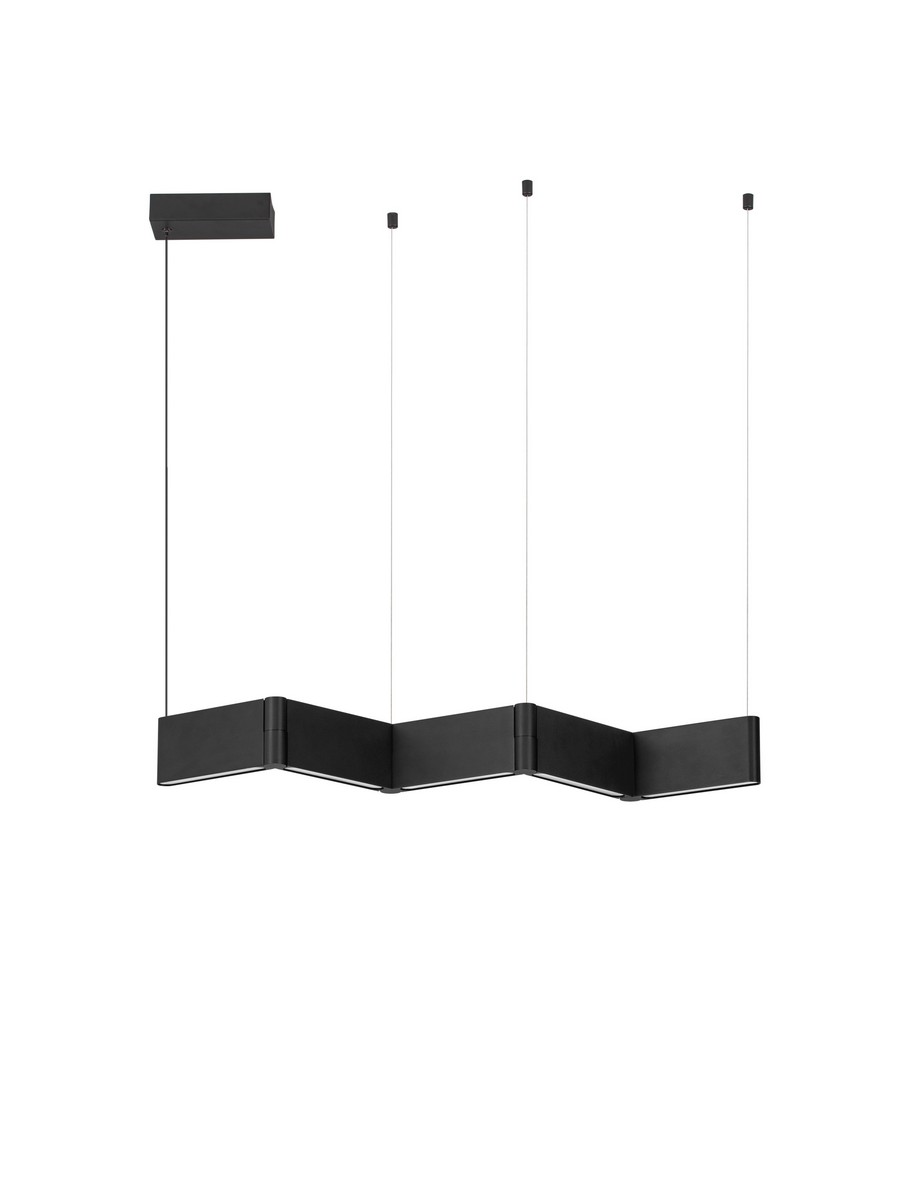 Lampa wisząca nowoczesna Luces Exclusivas RIVENZA, czarna, LED 43 W 3000 K, szer. 7 cm – LE46140 - obrazek 2