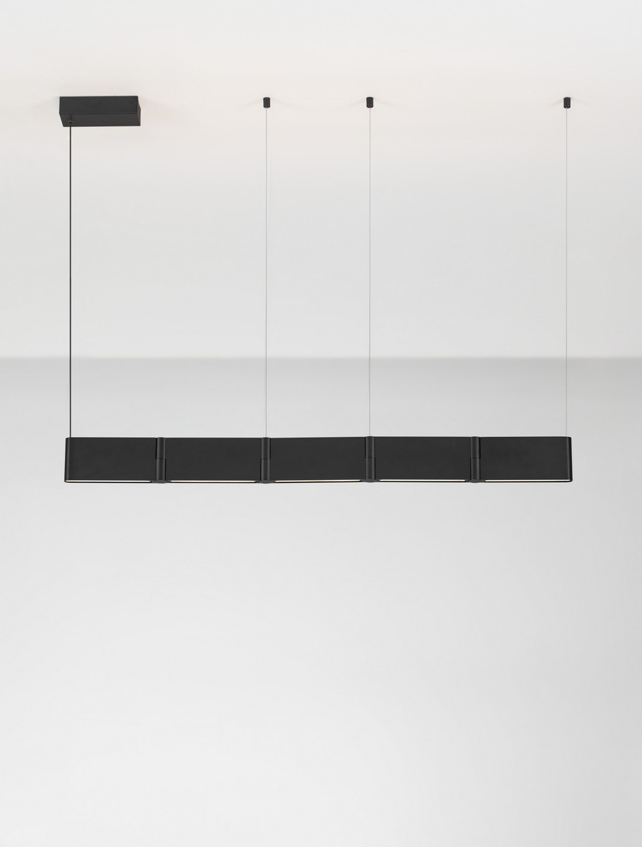 Lampa wisząca nowoczesna Luces Exclusivas RIVENZA, czarna, LED 43 W 3000 K, szer. 7 cm – LE46140 - obrazek 4