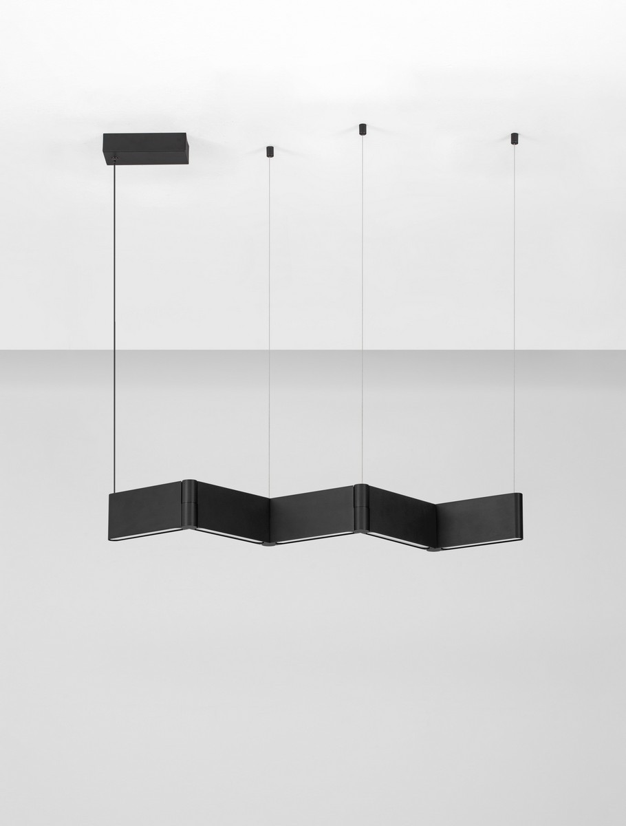 Lampa wisząca nowoczesna Luces Exclusivas RIVENZA, czarna, LED 43 W 3000 K, szer. 7 cm – LE46140 - obrazek 5