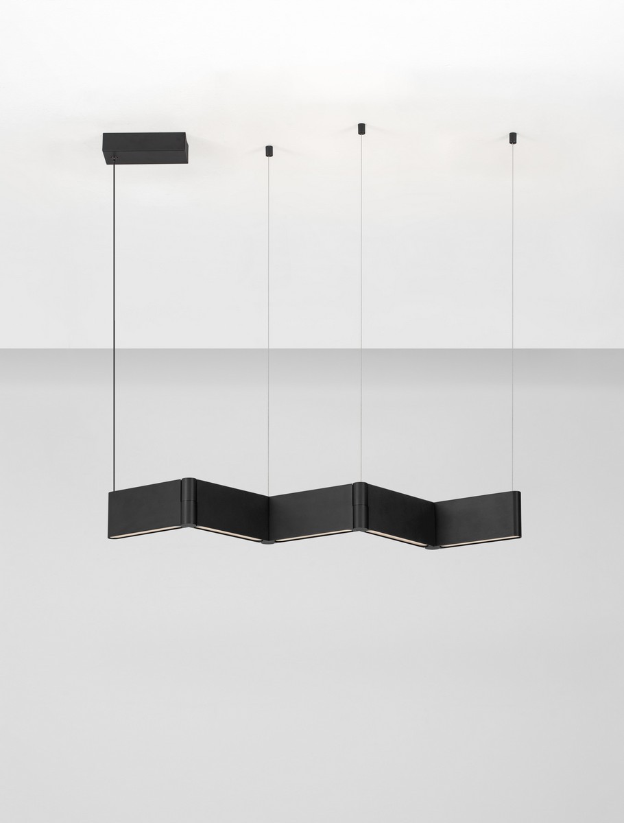 Lampa wisząca nowoczesna Luces Exclusivas RIVENZA, czarna, LED 43 W 3000 K, szer. 7 cm – LE46140 - obrazek 6
