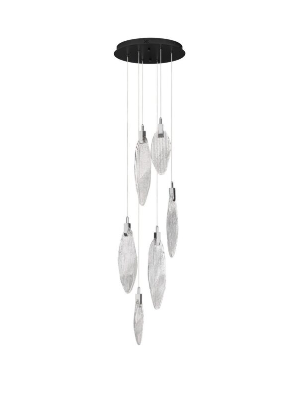 Lampa wisząca nowoczesna Luces Exclusivas ROALES, chrom, LED 14 W 3000 K, Ø 40 cm – LE46144