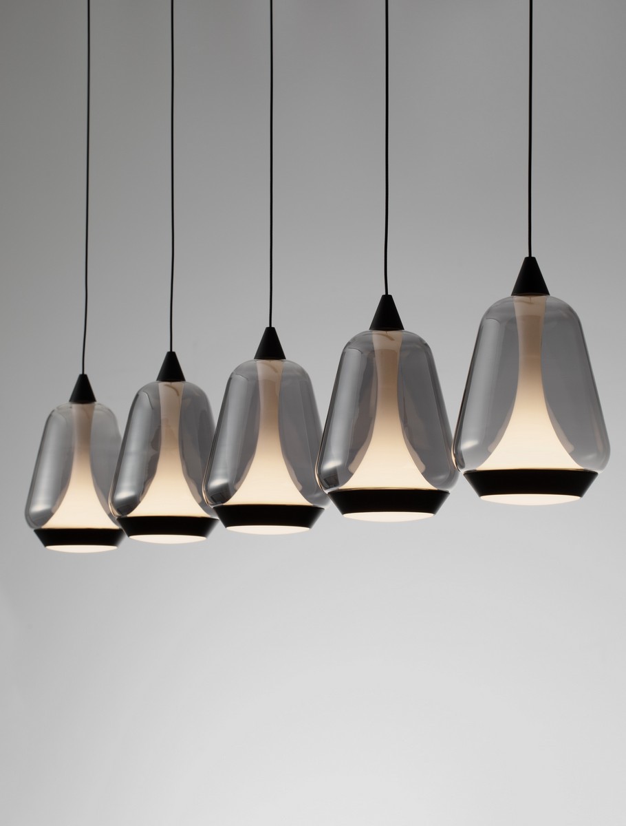 Lampa wisząca nowoczesna Luces Exclusivas RORIZNO, czarno-dymiona, LED 37 W 3000 K, szer. 8,5 cm – LE46148 - obrazek 4