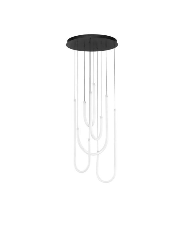 Lampa wisząca nowoczesna Luces Exclusivas TABERNAS, czarna, LED 55 W 3000 K, Ø 50 cm – LE46150