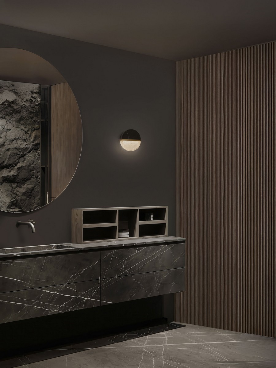 Kinkiet nowoczesny Luces Exclusivas TARREGA, czarno-biało-złoty, LED 7 W 3000 K, szer. 7,2 cm – LE46165 - obrazek 4