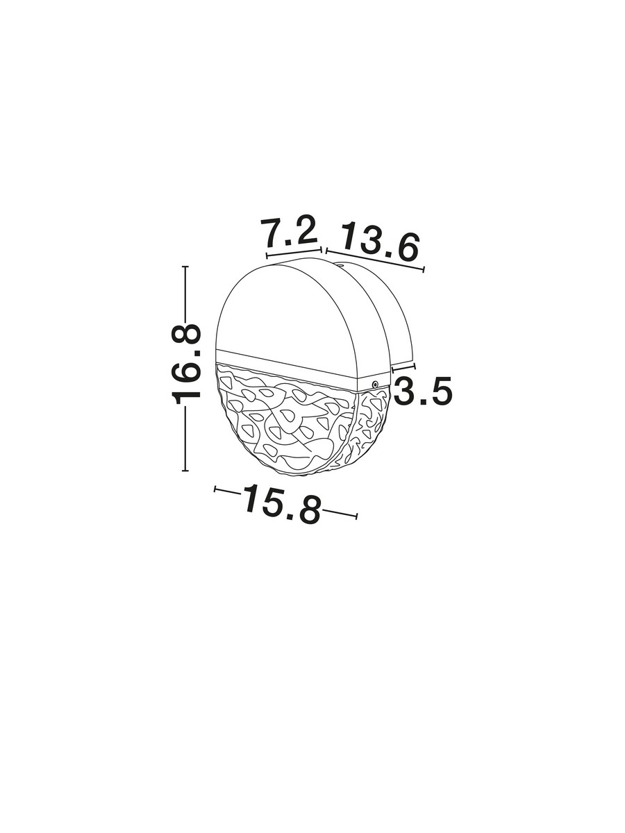 Kinkiet nowoczesny Luces Exclusivas TARREGA, czarno-biało-złoty, LED 7 W 2700 K, szer. 7,2 cm – LE46166 - obrazek 6