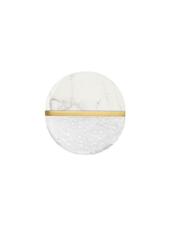 Kinkiet nowoczesny Luces Exclusivas TARREGA, czarno-biało-złoty, LED 7 W 3000 K, szer. 7,2 cm – LE46179