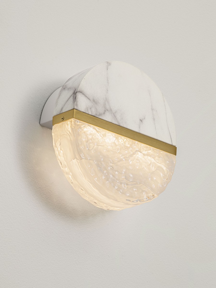 Kinkiet nowoczesny Luces Exclusivas TARREGA, czarno-biało-złoty, LED 7 W 3000 K, szer. 7,2 cm – LE46179 - obrazek 6
