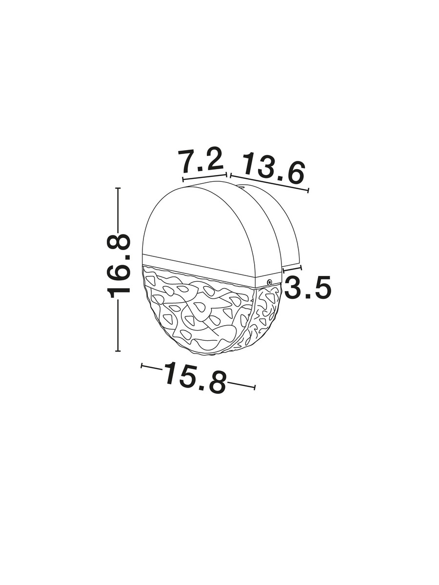 Kinkiet nowoczesny Luces Exclusivas TARREGA, czarno-biało-złoty, LED 7 W 2700 K, szer. 7,2 cm – LE46180 - obrazek 7