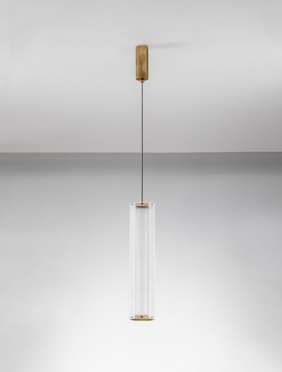Lampa wisząca nowoczesna Luces Exclusivas TORREV, mosiądz antyczny, LED 12 W 3000 K, Ø 10,5 cm – LE46198 - obrazek 2