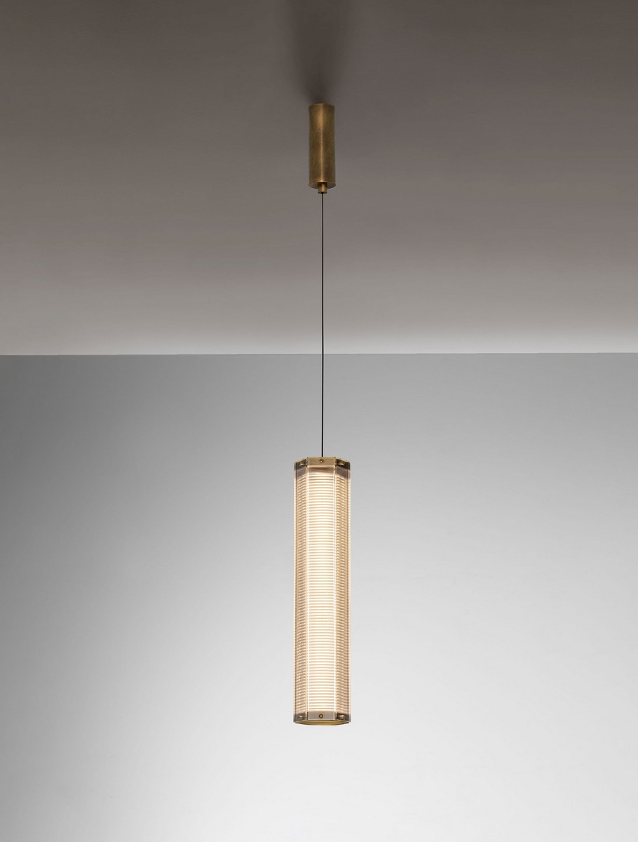 Lampa wisząca nowoczesna Luces Exclusivas TORREV, mosiądz antyczny, LED 12 W 3000 K, Ø 10,5 cm – LE46198 - obrazek 3